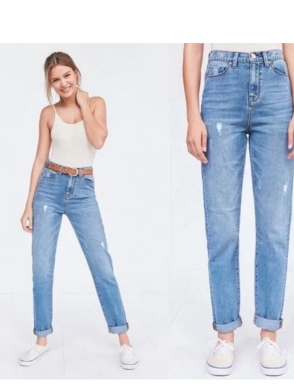 Forever 21 Premium Womens Button Fly High Rise Jeans Size 24